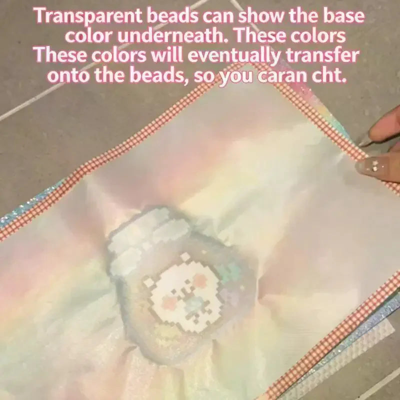 5/7Pcs Rainbow Gradient Glitter Fabric Sheets Sparkle Ironing Paper For DIY Fuse Beads Craft Bag Decoration Handmade Projects Qme