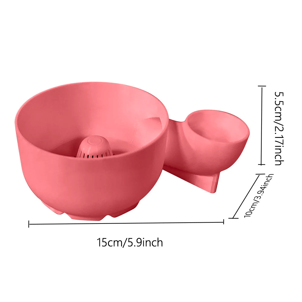 Portable Fruit Wash Bowl Vegetable Washer Fruit Food Washing Washing Spinner Cleaning Basket for Home Kitchen Draining Qme Pink S