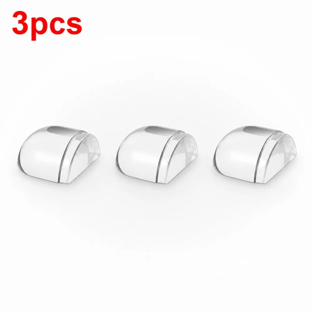 Transparent Silicone Doorstop for Door Self Adhesive Wall Protector Rubber Bumper Pad For Door Handle Cabinet Corner Furniture Qme 3pcs