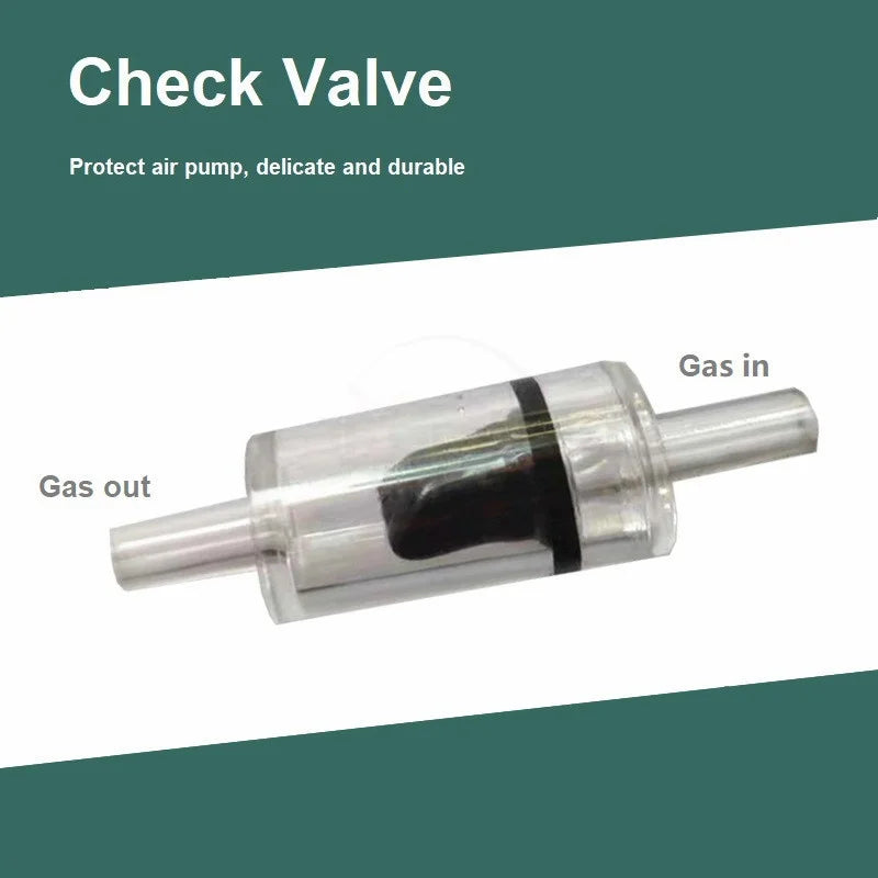 5 10 30pcs Check Valve Aquarium Fish Tank Oxygen Air Pump Black Mini Gas Water Flow Accessories Home Supplies Pipe Bubble CO2 Qme