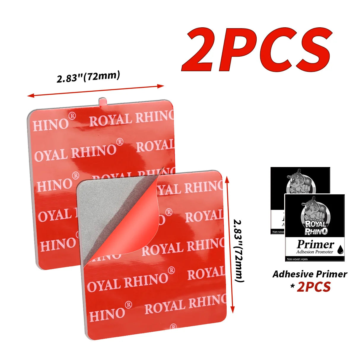 Heavy Duty Double Sided Adhesive Pads Durable Mounting for Car Holder GPS Rear Camera Mounting Tape Qme 2pc-72mm-S