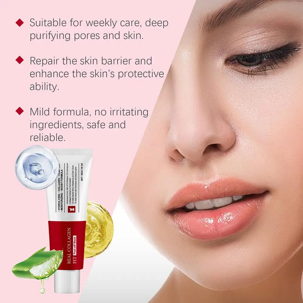 1 Moisturizing Collagen Night Wrapping Mask Elasticity Hydration Peel Qme