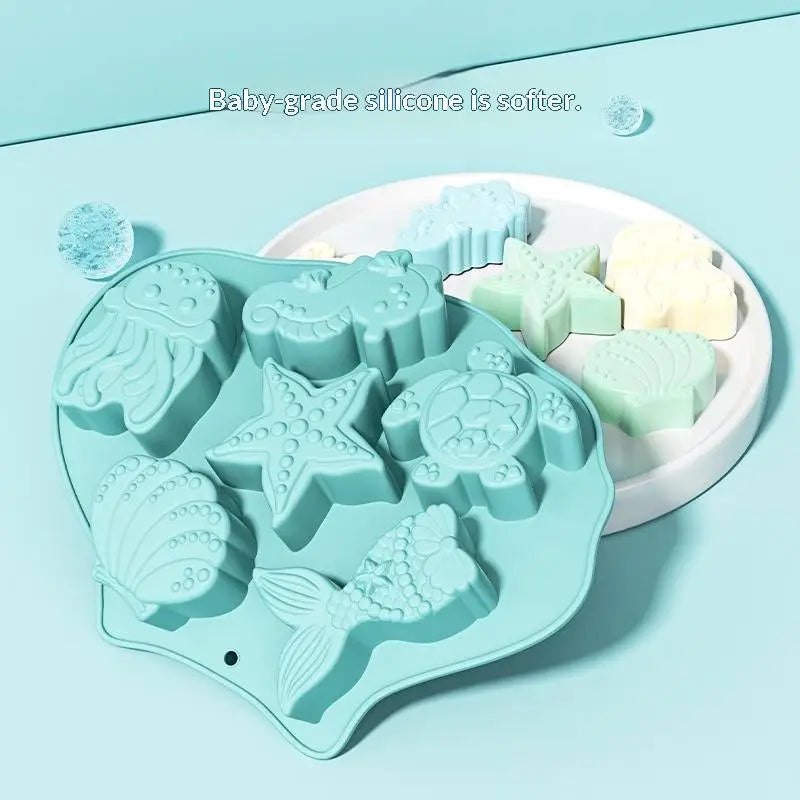 Chocolate Mold Suitable Mermaid Theme Cake Decoration Toolocean Qme
