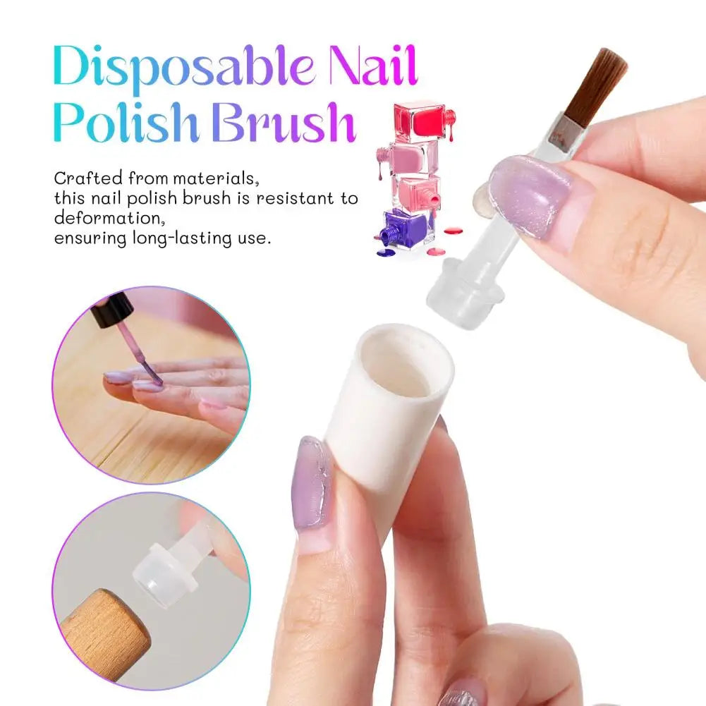 1 Disposable Nail Polish Brush Bottle Replacement Soft Bristles Qme