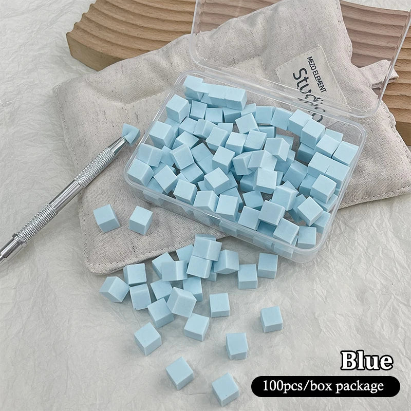 50 Square Nail Art Sponge Gradient Brushes Gel Polish Design Manicure Qme A10