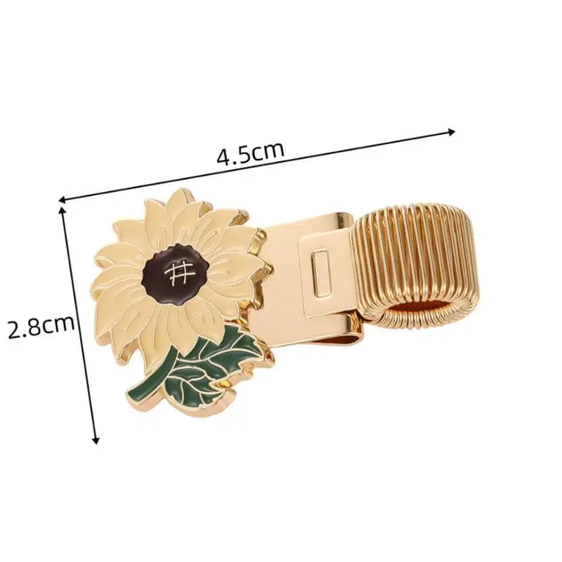 One Flower-themed Metal Pen Clip Creative Retro Spring Suitable Qme