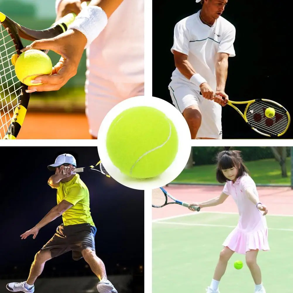 1PCS High Elasticity Tennis Professional Tennis Training Game Ball Outdoor Dogs Bite Chase and Chomp 63mm Tennis Ball Qme