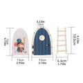Wooden Fairy Door Tiny Holiday Party Supplies Thanksgiving Birthday Qme Blue China Mainland