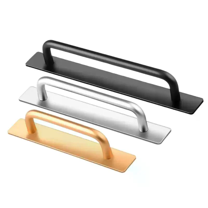 Drawer Handle Aluminum Self Adhesive Handles Easy Installation Doors Windows No Drilling Window Door Handle Modern Minimalist Qme
