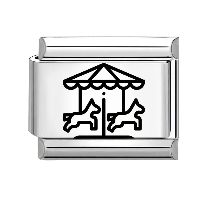 Wholesale Laser Engraving Cute Cats 666 999 Italian Charm Links Fit