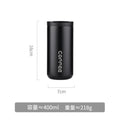 Car-mounted Stainless Steel Insulated Coffee Cup Qme black 400ml