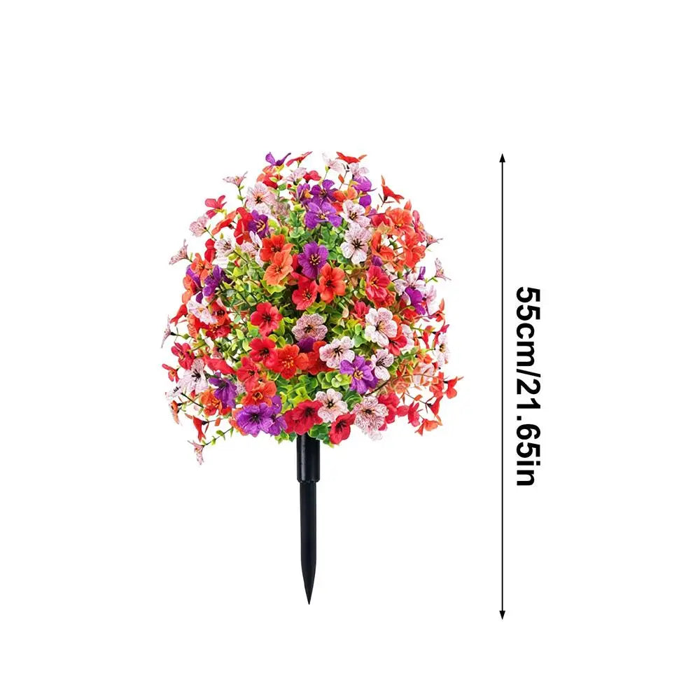 Artificial Topiary Ball Plant Sun-Resistant Fade-Proof 2 Pieces 22inch Flower Topiary Ball Outdoor Decor for Porch Patio Qme A CN