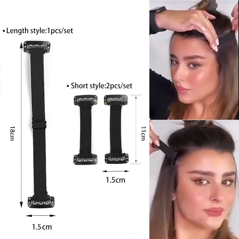Width Belt Instant Face Lift Band Adjustable Elastic Hair Clip Qme