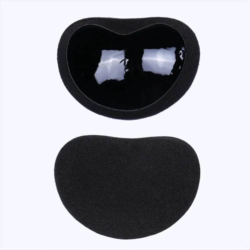 Chest Push Up Sticky Bra Thicker Sponge Pads Breast Lift Enhancer Qme One Size black 1pair