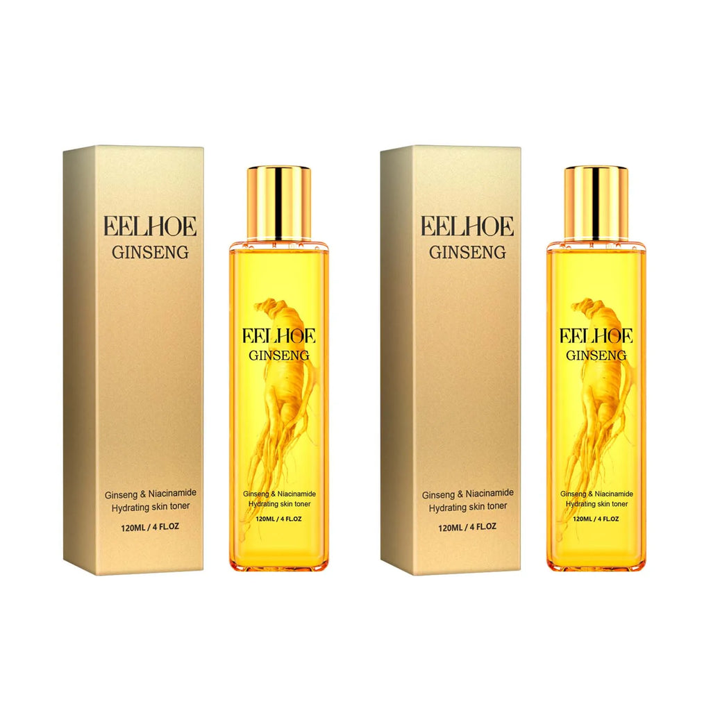 120ml Ginseng Facial Toner Shrink Pore Moisturizing Oil Control Nicotinamide Smoothing Whitening Facial Skin Care Toner Water Qme 2 x 120ml Boxed