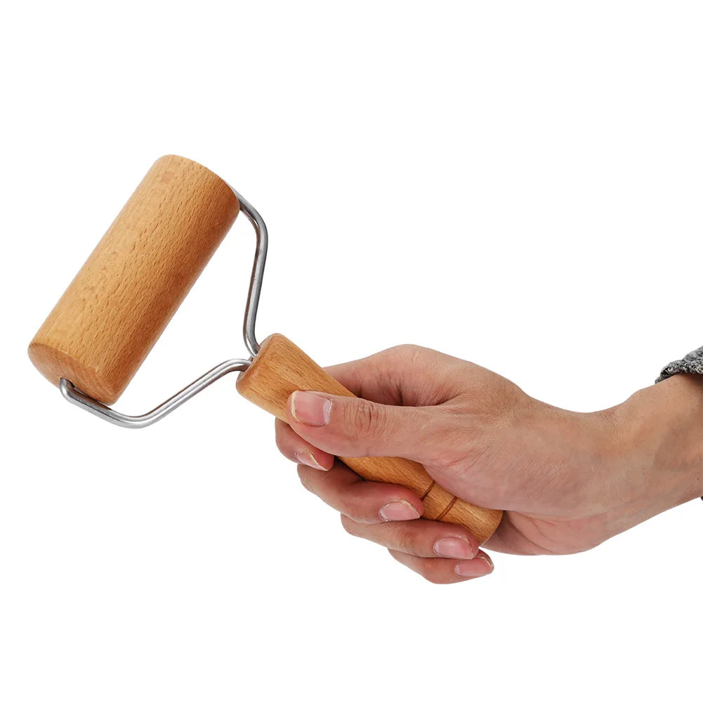 Wooden Rolling Pin Pastry and Pizza Dough Roller Manual Baker Roller Smooth Surface Baking Tool for Kitchen Cake Pizza Bread Qme