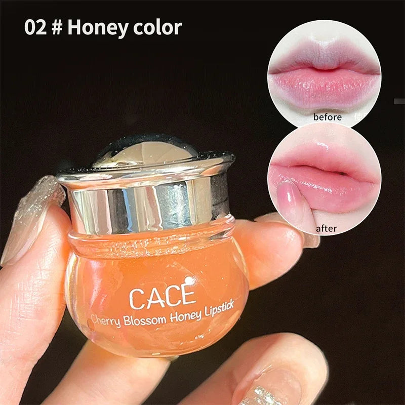 CACE Cherry Blossom Honey Lip Balm Deeply Hydrating Plumping Qme