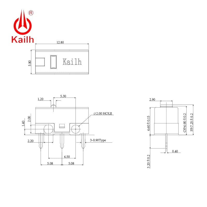1pcs-500pcs Kailh GM 4.0 Red Dot 3-Pin 60 Million Click Life Mouse Micro Switch Computer Mouse Left Right Micro Switch Button Qme