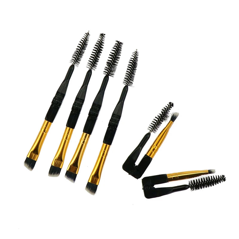 Makeup Brushes 1 Lash Eyebrow Brush Dual Ended Angled Spoolie Folding Qme