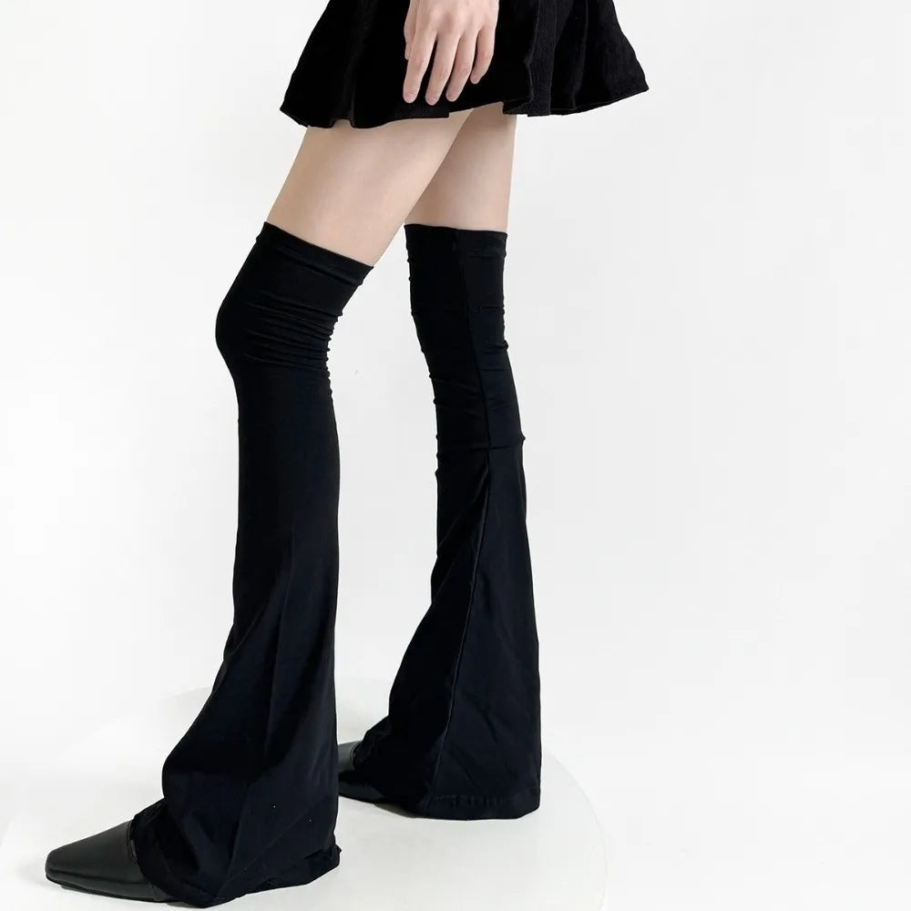 Fashion Korean Flared Leg Sleeve Soft Y2K Loose Socks Foot Cover Qme