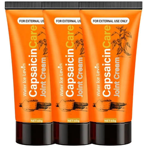 Capsaicin Care Joint Cream for Targeted Relief & Moisturizing with Glucosamine & Vitamin C. Qme CORAL RED 60g