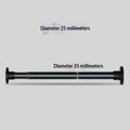 50- Telescopic Curtain Rod Adjustable Stainless Steel Drying Rack Qme 10