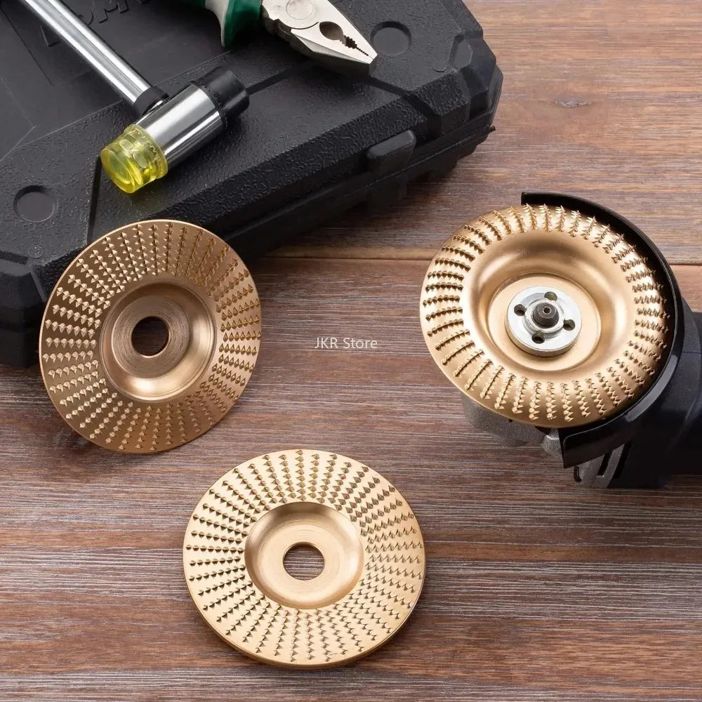 Wood Shaping Grinding Disc For Angle Grinder Arc Bevel Carving Wheel Polishing Tool Woodworking DIY Craft Repair Accessory Qme