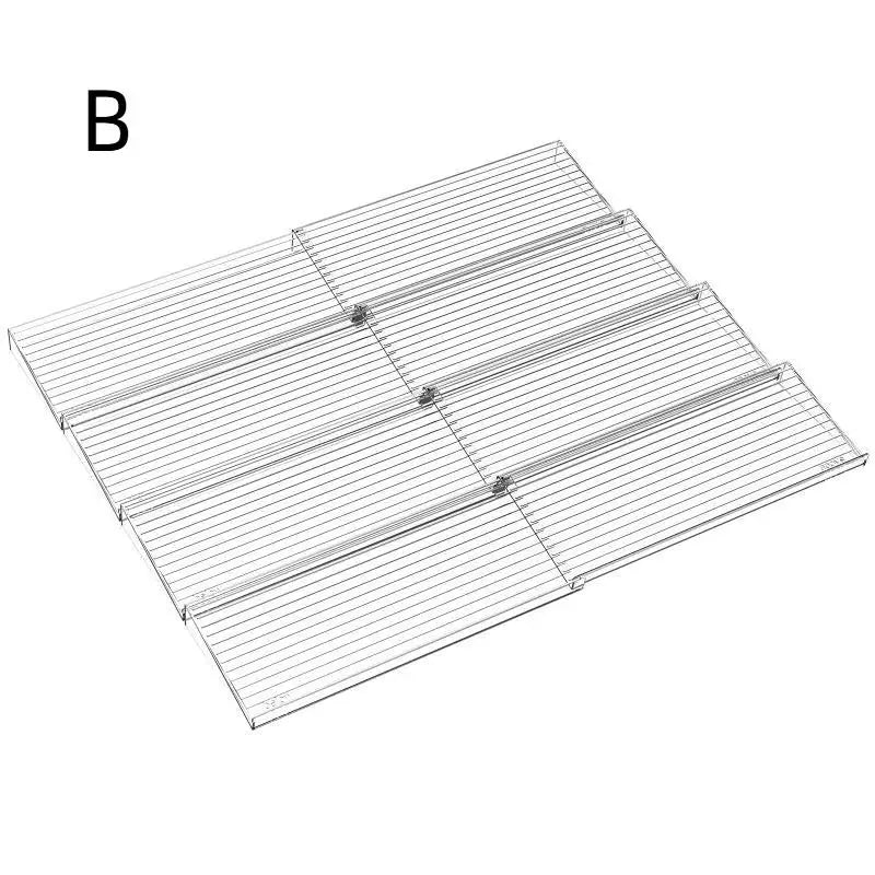 Clear Plastic Expandable Spice Rack Organizer Tilted Design Kitchen Qme B