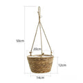 Garden Hanging Planter Macrame Plant Storage Basket Jute Rope Woven Indoor Outdoor Flower Pot Holder Plant Hangers Home Decor Qme Primary color