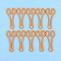 10Pcs Shopping Cart Token Keychain - Supermarket Trolley Unlocking Tool 3D Printed Portable & Reusable Compact Sturdy Design. Qme A3 Orange 10PCS