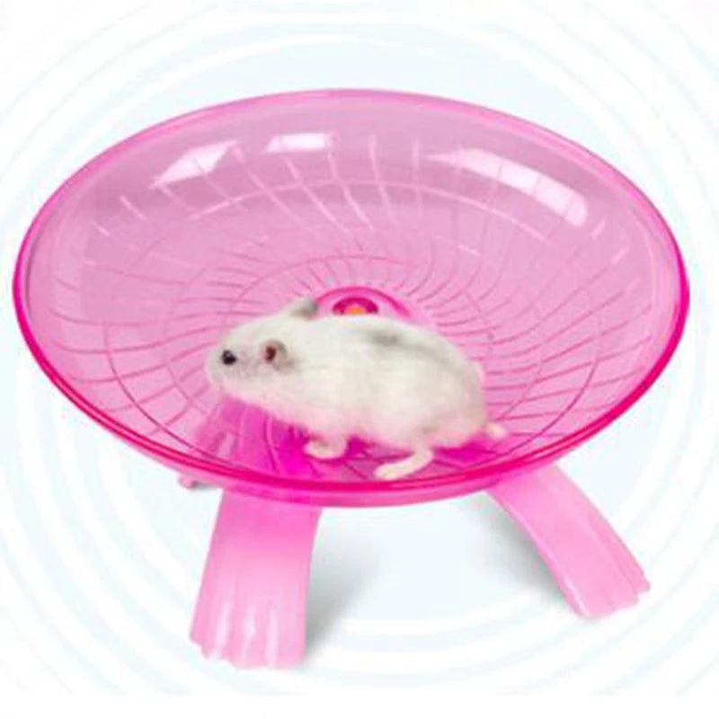 1Pc Pet Hamster Flying Saucer Exercise Squirrel Wheel Hamster Mouse Running Disc. Qme