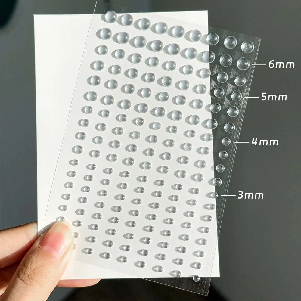 Multi Size Crystal Water Drop Stickers 3D Teardrop Clear Resin Glass Self Adhesive Makeup Tattoo Sticker for Party Stage Cosplay Qme