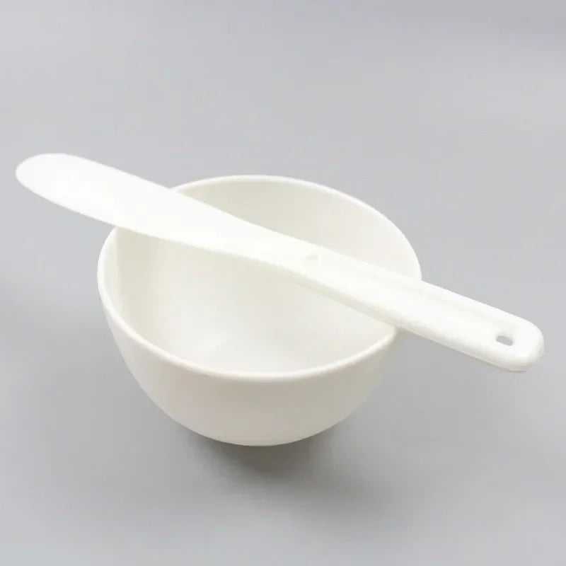 Face Mask Mixing Bowl Set Facial Skin Care Tools Kit Silicone Mask Brush Facial Applicator Spatula Measure Spoon Beauty Supplies Qme White Set