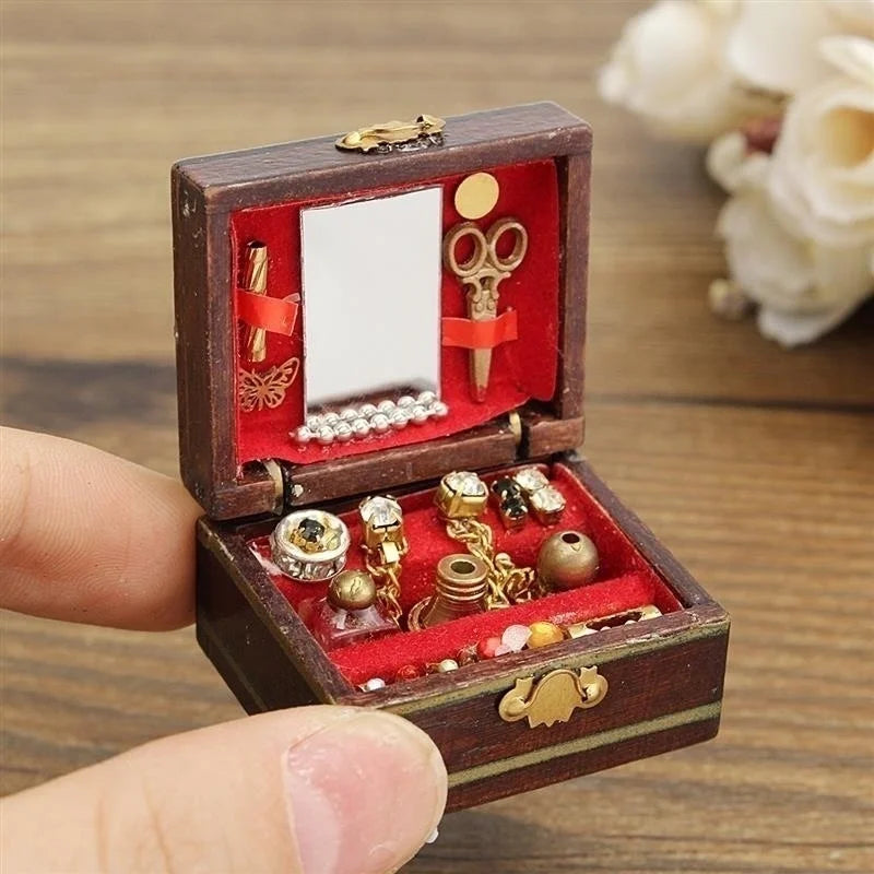 1/12 Dollhouse Miniatures Jewelry Box /Doll House Accessory Room Decor Qme Default Title