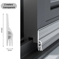 2M-8M Hidden Window Sealing Strip Windproof Dust Insect Prevention Self Adhesive Triple Thickening Door Bottom Weatherstripping Qme Transparent 6M(3 rolls)