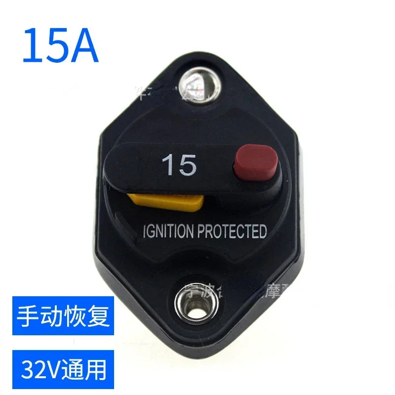 12-48V DC Car Boat Circuit Breaker 30-80A AMP Circuit Breaker Fuse Reset Waterproof Manual Circuit Breaker for Cars RV Boat Qme
