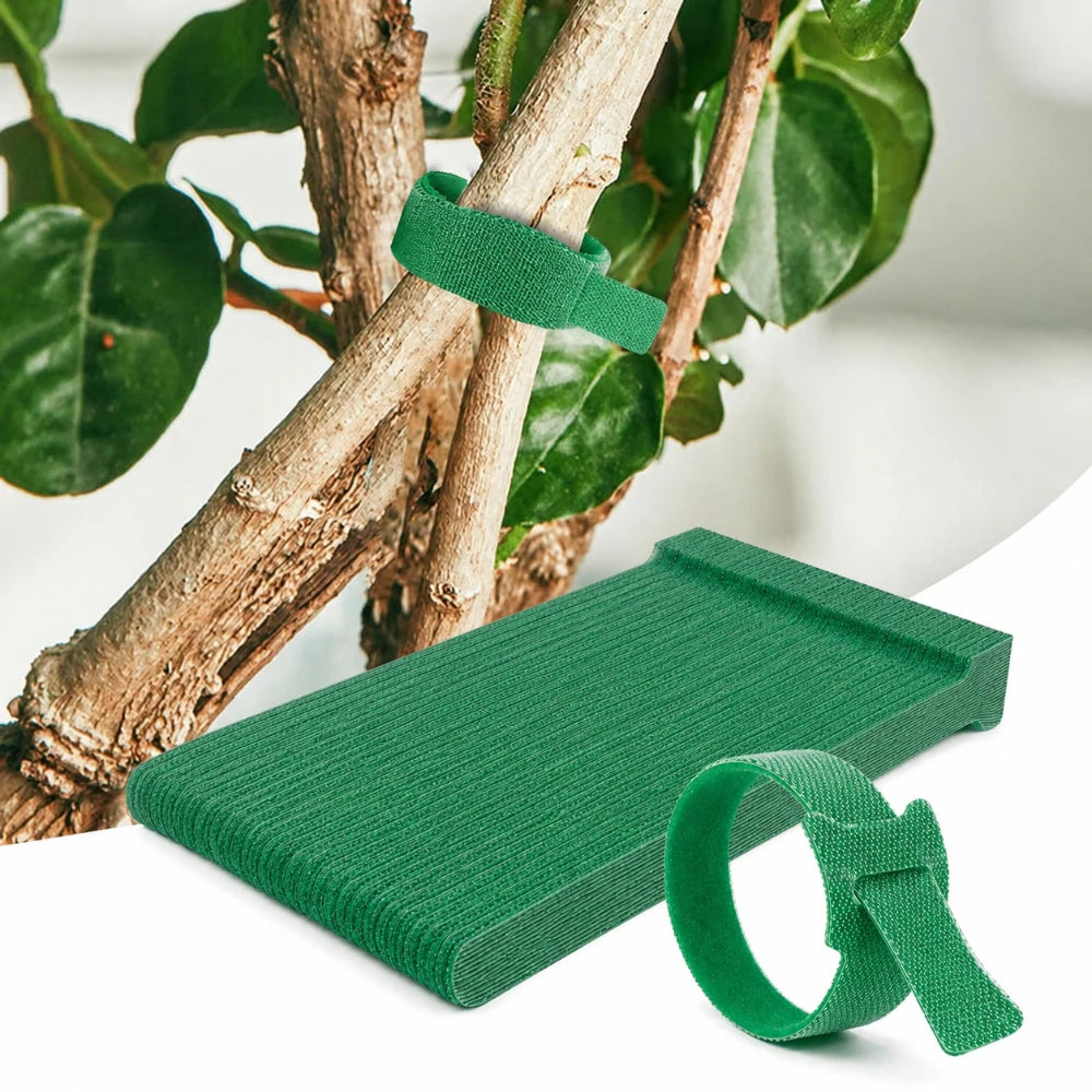 50/100Pcs Adjustable Hook Loop Plant Ties Anti Slip Reusable Soft Straps For Garden Flower Vine Fixed Binding Arrangement Qme