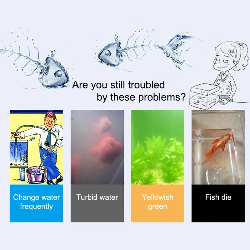 Aquarium Silent Filter Sponge Fish Tank Air Pump Skimmer Biochemical Qme