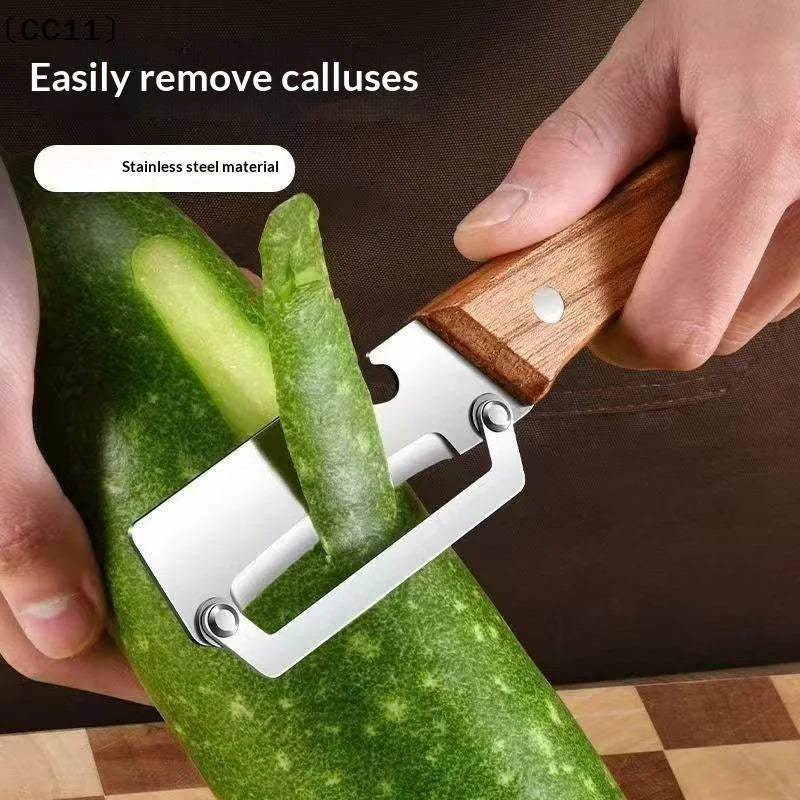 Durable Smooth Multi Functional Vegetable Peeler Ergonomic Wooden PP Qme