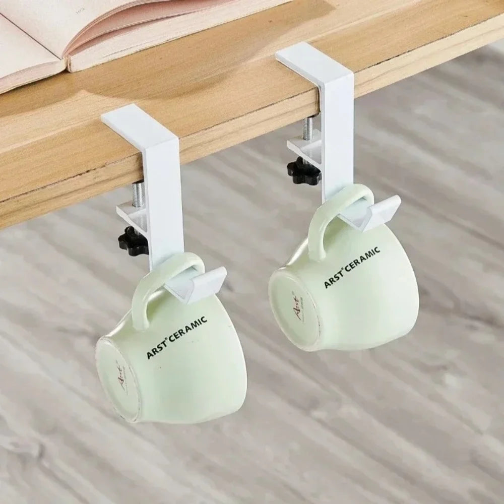 Multifunctional Table Side Hanging Storage Hook Adjustable Desk Edge Holder For Gaming Headphones Backpack Bag Storage Accessory Qme