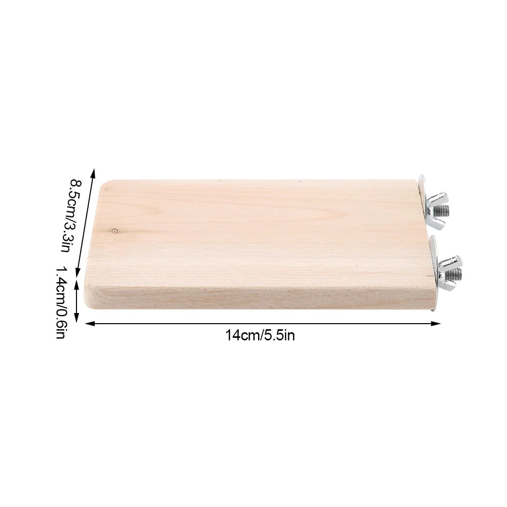 Small Pet Wooden Platform Toy Natural Wood Jumping Climbing Springboard Stand for Hamster Guinea Pig Cage Accessories Qme