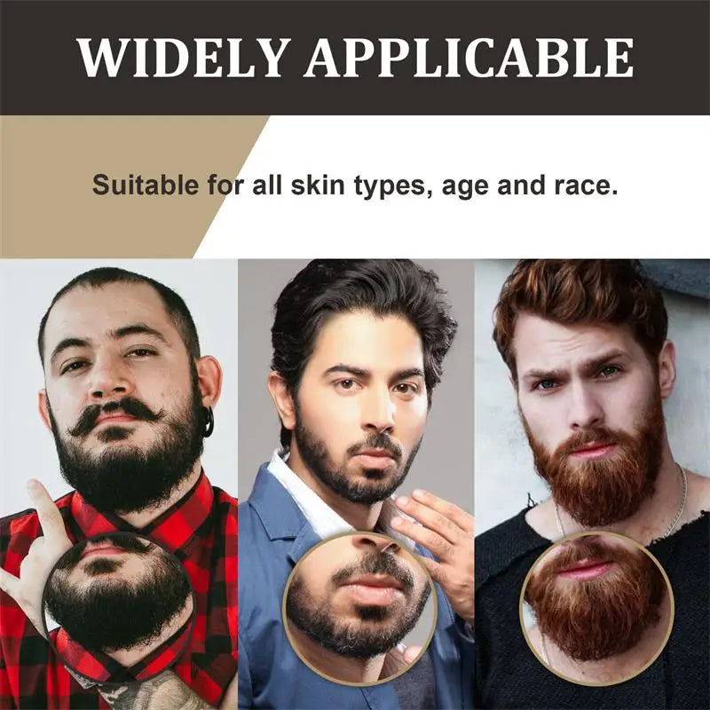 Beard Growth Oil Beard Wax Balm Hair Loss Products Leave-In Conditioner for Groomed Chest Hair Moustache Oil Beard Care Product Qme