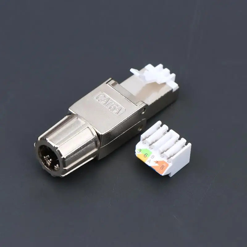 Ultimate Tool-free Installation RJ45 Zinc Alloy Shielded Connectors Qme CAT6A
