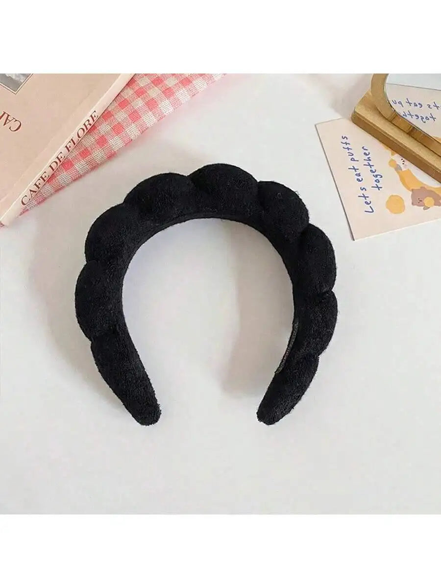 European American Fried Dough Twists Headband Sponge Skull Hair Band Qme