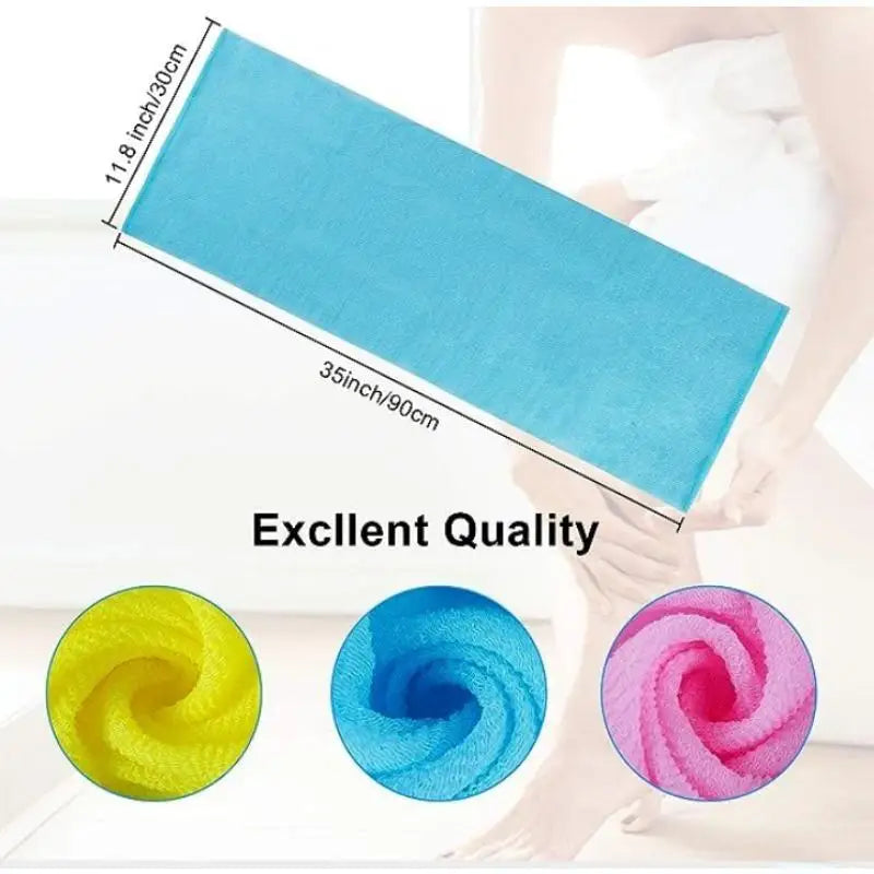 Japanese Exfoliating Washcloth Nylon Towel Deep Cleansing Back Qme