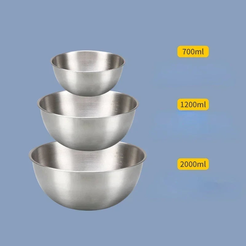 Stainless Steel Cooking Bowl Household Scale Thickened Mixing Egg Qme
