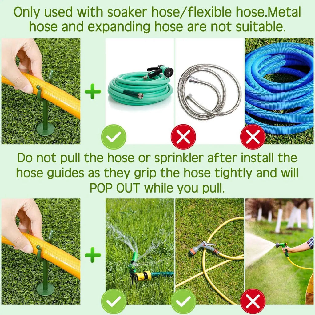 Hose Guides for Garden 10Pcs Plant Protection Stakes Heavy Duty Hose Holder for RV Parking Edge Barrier Wire Conduit Protector Qme
