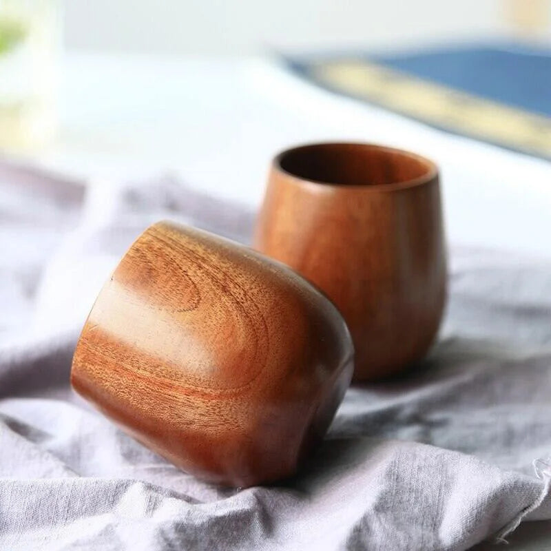 65 180 Big Belly Cup Creative Date Wood Handcarved Anti Scald Tea Qme