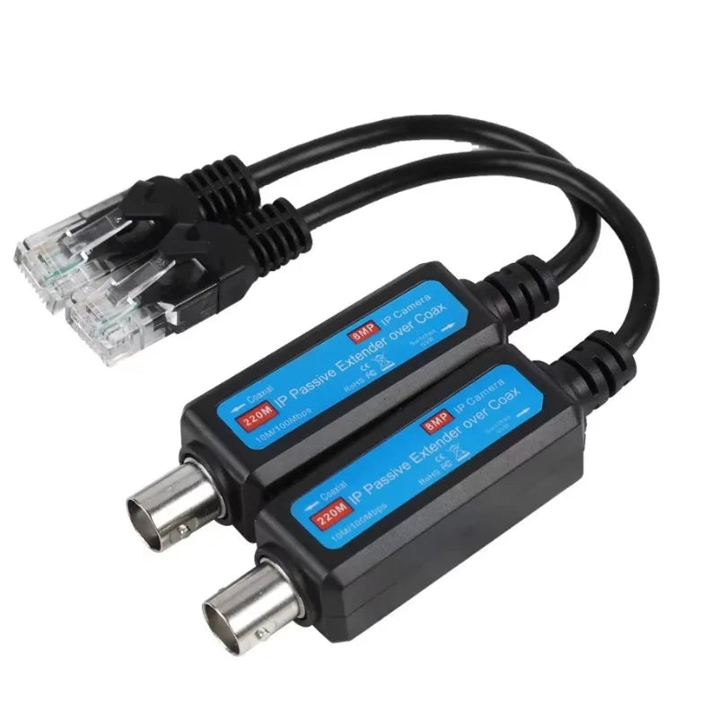 ESCAM 1-CH Passive IP Extender over Coax Transmit IP Camera signal over Existing Coaxial Cable at 100Mbps Qme Default Title