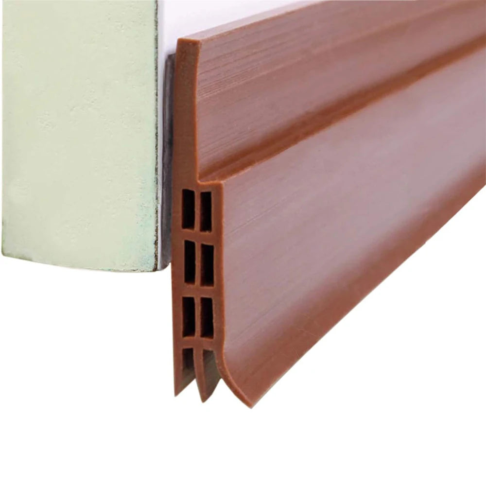 1-4pcs Door Dust Stopper Seal Strip 1m TPE Self-adhesive Door Under Gap Weather Strip Acoustic Foam 5 Colors Anti Draft Tape Qme Brown 2pcs